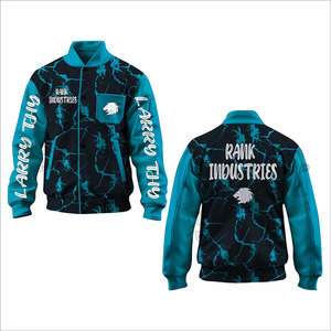 เสื้อแจ็คเก็ตฤดูหนาวสำหรับผู้ชาย ผลิตจากโรงงานโดยตรง ดีไซน์ Letterman  แบบติดกระดุมด้านหน้า ผลิตจากผ้าฟลีซที่เป็นมิตรกับสิ่งแวดล้อม ระบายอากาศได้ดี เหมาะสำหรับกิจกรรมกลางแจ้ง/ในร่ม - Product Image 4