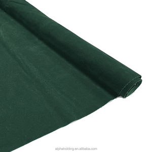 Tissu en rayonne tissé sur mesure, dos en velours floqué W54" RD54-553 Vert - Product Image 1