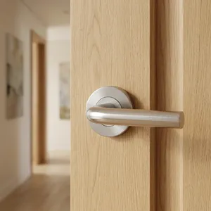 Manija de Puerta de Acero Inoxidable Mate de Buena Calidad para Puertas Interiores, Puertas de Dormitorio, Puertas de Oficina, Disponible a un Precio Accesible - Product Image 5