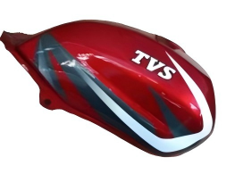 Réservoir de carburant 14L pour moto TVS HLX125 5G - Réservoir d'essence en alliage d'aluminium noir/rouge avec bouchon, remplacement direct - Product Image 3