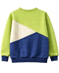 Sudadera Personalizada para Mujer en Verde Lima y Azul Marino, Cuello Redondo, Felpa Suave, Informal, para Invierno, con Detalle Bordado - Product Image 2