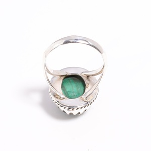 Natural Malachite Gemstone 925 Sterling Silver <b>Men</b>’s <b>Ring</b> Handmade Green <b>Stone</b> Statement <b>Ring</b> Wholesale Jewelry - Product Image 2