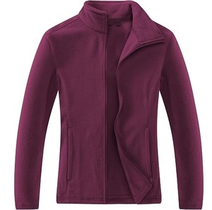 Chaqueta de Forro Polar Sherpa con Cierre de Cremallera, Color Negro Liso, Cortavientos, Abrigo de Invierno Cálido, Chaqueta Deportiva Ajustada para Exteriores - Product Image 4