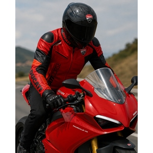 Chaqueta de Motociclista Estilo Ducati Personalizada, Cuero Genuino de Vaca, Armadura CE, Chaqueta de Motociclista, Fabricante OEM ODM - Product Image 6