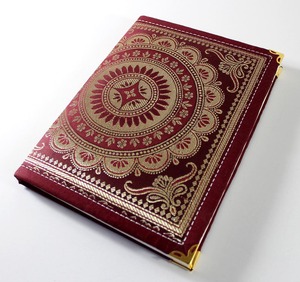 Richly Decorative Shuttle Woven Fabric Notebook Journal Cover Coloured <b>Silks</b> And Gold Silver Threads Made in Paper Material - Product Image 3