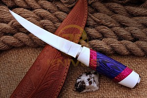 High Quality Fish Fillet <b>Knife</b> Custom Wood <b>Handle</b> Flexible Blade Seafood Processing <b>Knife</b> - Product Image 3
