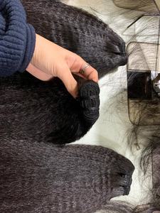 Peluca de cabello natural para el hogar, cabello negro sin procesar con cutículas, indio, Remy, venta al por mayor - Product Image 3