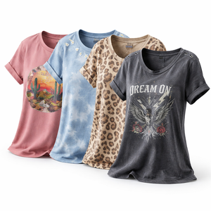 T-shirts pour femmes en mélange de polyester et de coton personnalisés en gros - Fournisseur et fabricant OEM en gros - Product Image 3