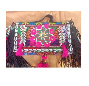 Bolso de mano hecho a mano con cuentas para compras nocturnas, bolso de mano, bolso de mensajero de estilo bohemio para mujer, borla de moda India - Product Image 1