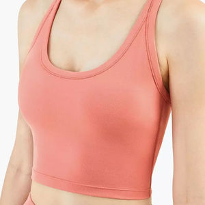 Conjunto de yoga de secado rápido para mujer, conjunto de gimnasio de 2 piezas, conjunto de ropa deportiva elegante con textura acanalada, leggings de cintura alta para correr. - Product Image 3