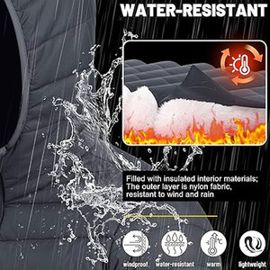 Water Resistant Windproof 100% Nylon Stand <b>Mens</b> Puffer <b>Jacket</b> Hood Quilted Winter Coat Outdoor Sports OEMODM Custom Branding - Product Image 6