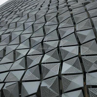 Panel jaring aluminium potongan Laser Modern untuk pelapis dinding eksterior & desain berongga pagar dengan kaca dan bahan batu