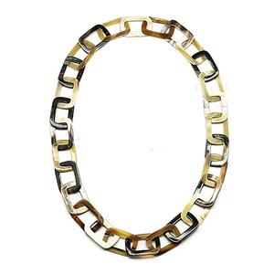 สร้อยคอรูปเขาควายและงานฝีมือแฟชั่นสไตล์เวียดนามสำหรับทุกเพศพร้อมสายโซ่เชื่อมโยงสำหรับงานเฉลิมฉลองครบรอบ - Product Image 1