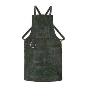 High Quality Genuine Leather Luxury Handmade <b>Apron</b> for Barista Chef <b>BBQ</b> Grill Durable Cowhide Pockets OEM ODM Bulk Supply - Product Image 1