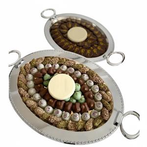 Bandeja Rectangular de Metal Dorado de Lujo para Servir Chocolate, Soporte Decorativo para Dulces para Bodas, Hogar, Hotel y Ocasiones Especiales - Product Image 6