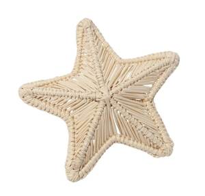 Anneau de serviette en rotin fait main élégant, motif étoile de mer, tissage naturel, design côtier pour table à manger et décoration intérieure, thème mariage plage - Product Image 2