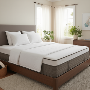 แผ่นรองที่นอนสปริงเดี่ยวขนาด 75x36x8 นิ้ว ผ้าไมโครไฟเบอร์นุ่มสบาย ซักได้ เหมาะสำหรับใช้ในบ้านหรือโรงแรม - Product Image 2