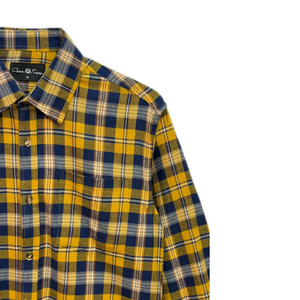 Camisa de Franela Ligera Clásica de Manga Larga a Cuadros con Dos Bolsillos en el Pecho, Cuello Camisero y Cierre de Botón, Talla Americana - Product Image 4