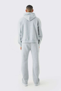 Conjunto de Sudadera con Capucha y Pantalones Acampanados de Algodón 100% Estampado al por Mayor, de Corte Holgado y Hombros Caídos, para Entrenamiento Casual y Jogging - Product Image 3