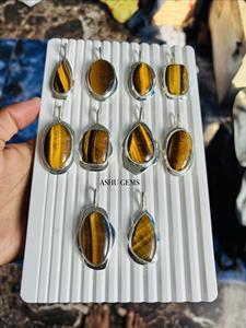 Collier en œil de tigre, argent sterling 925, pour femmes et filles, bijoux en pierres précieuses naturelles, cadeau minimaliste de guérison - Product Image 4