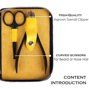 Custom Logo Stainless Steel Manicure <b>Pedicure</b> Kit Travel Nail Clipper <b>Set</b> with PU Leather Case Wholesale Price - Product Image 1