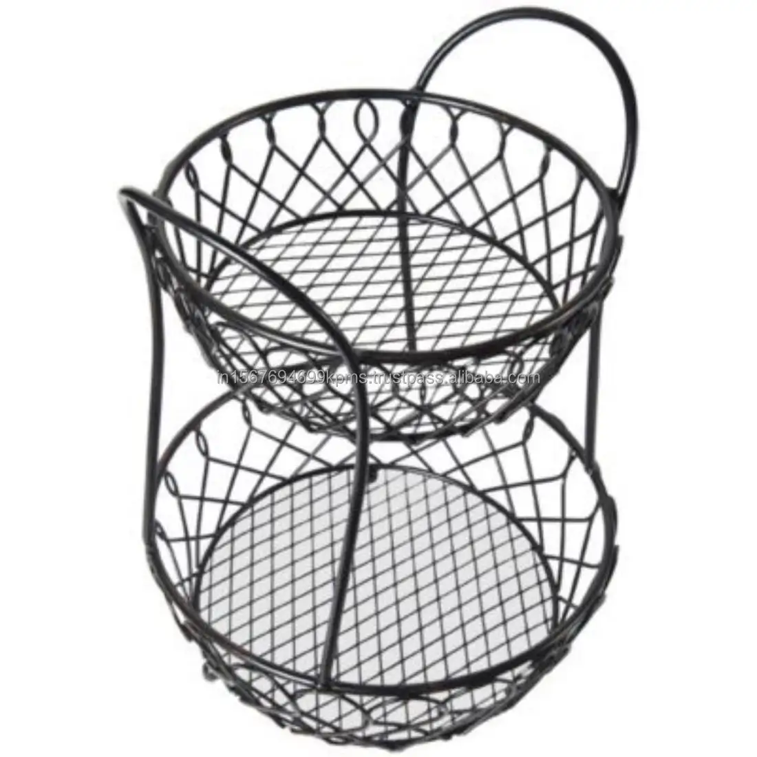 Kitchenware Display Large Wire Rack With Custom Packing Floor Storage Basket for Home Uses Kitchens Multifunctional Fruit Rack