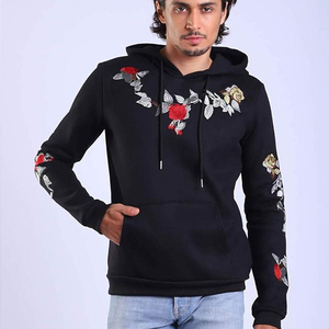 High Quality Best <b>Sale</b> Street Style Custom Embroidery Design Fleece 100% Cotton Pocket Hoodie Sweatshirts Long Sleeve Men - Product Image 5