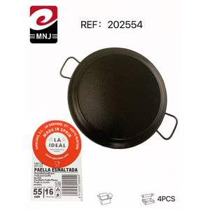 Expérience culinaire espagnole authentique : Casserole à paella premium émaillée de 55 cm avec finition émaillée - Product Image 1