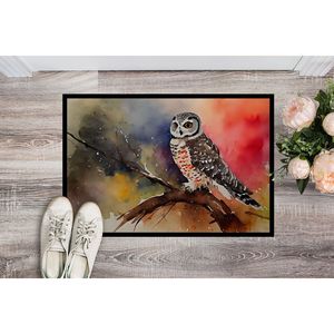 Felpudo Northern Hawk Owl antideslizante lavable de pila baja alfombra de entrada para interiores/exteriores 24H X 36W alfombrilla para puerta delantera - Product Image 2