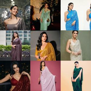 ผ้าซิ่นจอร์เจตต์ปักเลื่อมลายหรูหรา งานปักแบบดั้งเดิม เหมาะสำหรับงานแต่งงานในเอเชียใต้ แห้งเร็ว ป้องกันแสงแดด ผลิตด้วยมือ - Product Image 6
