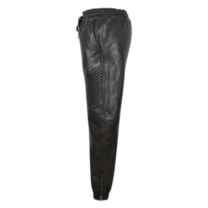 Pantalon de jogging en cuir véritable pour homme, noir, style motard, en cuir Nappa véritable, pantalon de survêtement, marque privée, vente en gros - Product Image 2