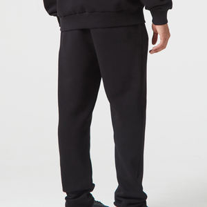 Pantalones Deportivos de Felpa con Capucha 2 en 1 para Hombre, de Algodón Negro, con Cierre de Cordón, Estilo Casual, con Bolsillos Laterales, para Otoño - Product Image 4