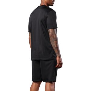 Gym Set Men's <b>Shirt</b> and Shorts 100% Polyester Set Zipper Pockets Quick Dry Athletic Clothes Workout Running Summer Casual Outfit - Product Image 3