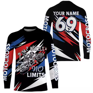 Maillots de motocross personnalisés de haute qualité pour adultes, grandes tailles, équipement de course respirant pour ATV, moto tout-terrain, course automobile - Product Image 1