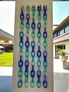 Colorful <b>Large</b> Transparent Wood Spring Chain Links Art Wall Hanging for Wedding Personalized Projects by Bh Craft - Product Image 4