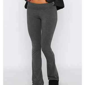 Leggings Flare pour femmes, respirants, sans couture, tricotés, avec logo personnalisé, taille mi-haute, style streetwear, longueur intégrale pour femmes - Product Image 5