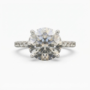 แหวนเพชรแพลตตินั่มร่วมสมัยสุดหรูสำหรับผู้หญิง ของขวัญเครื่องประดับชั้นดีสำหรับงานหมั้น งานแต่งงาน และวันครบรอบ - Product Image 1