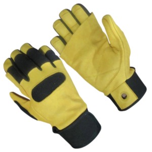 Guantes de Cuero Completos, Amarillos y Negros, Antideslizantes, Unisex, para Todas las Estaciones, con Cierre de Botón - Product Image 6