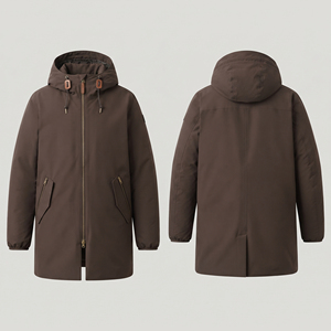 Wholesale <b>Men's</b> Heavyweight <b>Winter</b> Jacket 100% Cotton Polyester <b>Winter</b> Windproof Coat <b>Men's</b> Full Zipper Hooded Bomber Jacket - Product Image 5