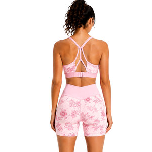 Conjunto Deportivo Moderno sin Costuras para Mujer, Ropa Deportiva para Entrenamiento, Ropa Deportiva Elástica, Conjunto de Dos Piezas para Gimnasio - Product Image 2