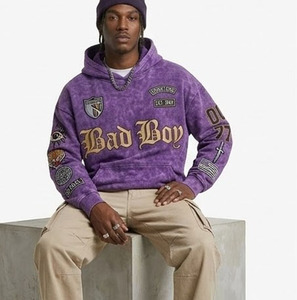 Sweat à capuche en molleton brodé pour homme, personnalisé, effet délavé, épais, coupe oversize - Product Image 4