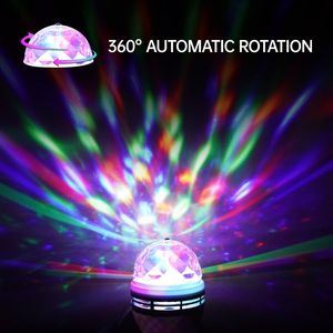 Confezione da 2 Lampadine LED RGB Rotanti E26/E27 Multicolore Effetto Cristallo per Feste, Luci da Discoteca e Illuminazione Scenica per Compleanni e Matrimoni - Product Image 3