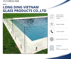 ราวกันตกกระจกนิรภัย LDV-RG-48 ทนทานต่อแรงกระแทก ทนต่อการกัดกร่อน ขอบขัดเงา รับประกัน 2 ปี หนา 1-19 มม. - Product Image 1