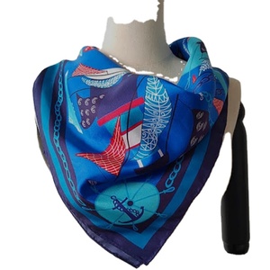 Wholesale <b>Bandana</b> handmade Custom Printed Paisley Design Square Scarf Cute <b>Women</b> Product Other Scarves - Product Image 1