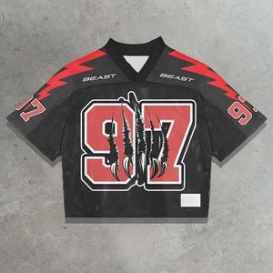 Camiseta Deportiva Personalizada de Fútbol Retro, Estilo Urbano, con Malla Transpirable y Estampado Vintage, de Manga Corta, para Adultos Unisex - Product Image 4