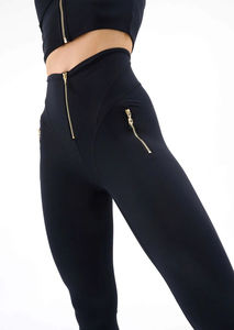 High Waist Yoga Leggings <b>Full</b> Length Seamless Gradient Color Spandex/Polyester Elastic Waist Black Stretch Pants for Women - Product Image 6