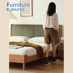 Precio directo Fabricante Roble macizo Cama de Madera Suave tradicional Respetuoso con el medio ambiente California King Twin XL Plataforma de almacenamiento OEM/ODM - Product Image 4