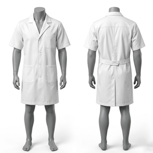 Blouse de laboratoire blanche en polycoton 200 GSM de qualité supérieure, uniforme médical, broderie personnalisée, logo imprimé, vêtements unisexes, uniforme médical - Product Image 2