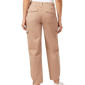 Pantalon cargo pour femmes, logo brodé personnalisé, streetwear, tissu en coton léger, pantalon cargo pour femmes, service OEM - Product Image 2