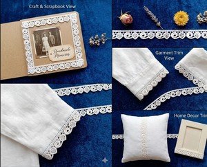 Dentelle circulaire en polyester blanc de qualité supérieure – Bordure décorative teintable pour la mode et la décoration intérieure - Product Image 6